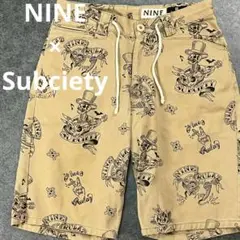 NINE RULAZ SUBCIETY コラボ ハーフパンツ ベージュ 総柄