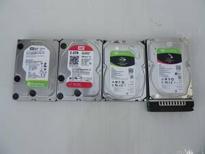 H0824 Y 【4個セット・ジャンク品】[Seagate Barracuda　ST4000DM004/ST4000NE0025 4TB] & [ WESTERN DIGITAL WD20EURX/WD20EFRX 2TB]