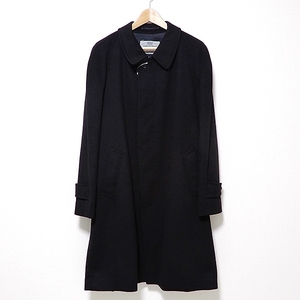 #wnc アクアスキュータム Aquascutum コート ロング カシミア 比翼仕立て 無地 黒系 メンズ [851679]