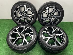 1円スタート【管245-76】C-HR 純正ホイール 18インチ ミシュラン 225/50R18 2017年製 4本セット 18×7J＋50 5穴 PCD114.3 トヨタ ENKEI製