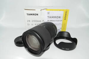 【美品】タムロン TAMRON 28-200mm F2.8-5.6 Di Ⅲ RXD A071 ソニー Eマウント対応 #r6-241