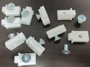 CNC ルーター フライス盤にMDF板を固定するための白TナットとM6x12mm皿ネジ10組のセット【送料無料】T-Nut for CNC Router table 