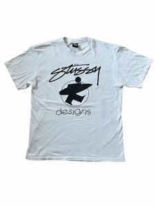 ●●vintage STUSSY ステューシー サーフロゴ サーフマンT サイズM 白●●