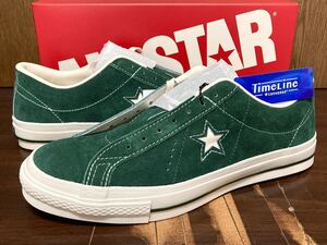 24年製 50th CONVERSE ONE STAR J VTG TIMELINE コンバース ワンスター タイムライン MADE IN JAPAN 日本製 GREEN SUEDE スエード 赤 29cm