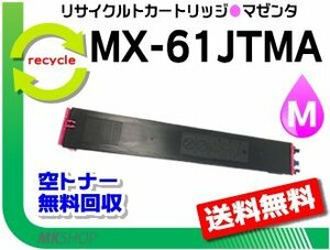 MX-5171/MX-6150FN/MX-6150FV/MX-6151/MX-6170FN対応 リサイクルトナー マゼンタ シャープ用 再生品