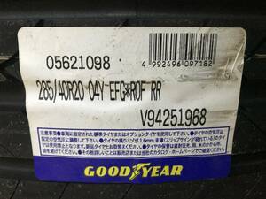 新品大幅値下げ! 285/40R20 104Y グッドイヤー EFFICIENTGRIP SUV　夏タイヤ 4本セット 2018年製(1FK002)⑤