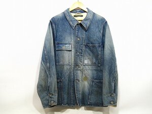 The DUFFER&NEPHEWS/ザ ダファー&ネフューズ WYCHWOOD ウィッチウッドスタイル ヴィンテージ加工 デニムカバーオール メンズ ブルー