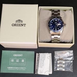 極美品【稼働品】ORIENT　オリエント　ネイビー　シルバー　ダイバー　クォーツ