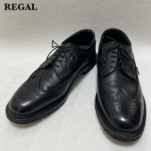 【未使用級】REGAL リーガル ウイングチップ レザーシューズ 26.0cm