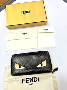 FENDI フェンディ 長財布 モンスター パイソン 蛇革 伊勢丹保証書、正規品