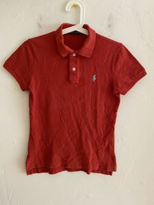 【送料無料】中古 RALPH LAUREN ラルフローレン ポロシャツ THE SKINNY POLO スキニー レッド サイズ M