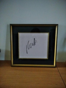 ヒクソングレイシー　直筆サイン色紙 グレイシー柔術　総合格闘技　バーリートゥード　autograph of RICKSON GRACIE 額縁付き　