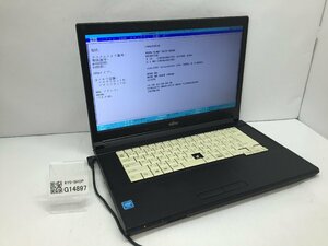 R　ジャンク/ FUJITSU FMVA12010 LIFEBOOK A576/N Intel Celeron 3855U メモリ4.1GB ストレージ無し 【G14897】