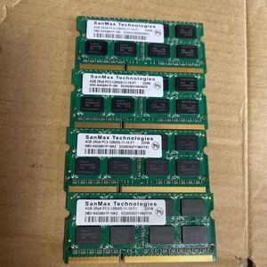 (T85)SanMax 4GB 2Rx8 PC3-12800S 4枚セット