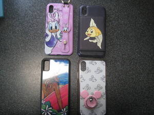 ♪　Disney　iPhone X用ケース　4個セット　USED!! ♪