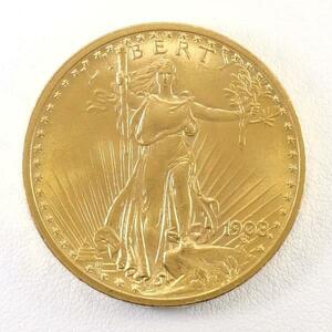 アメリカ 女神立像 20ドル コイン 金貨 K21.6YG 総重量約33.4g 中古 美品 送料無料☆0315