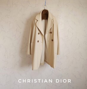 超高級 美品 Christian Dior 大人気めちゃ可愛オーバーサイズコート 圧倒的おしゃれスタイル クリスチャンディオール