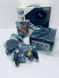 美品/動作品 GC ゲームキューブ 黒 本体 (DOL-001) 任天堂 Nintendo GameCube 箱付 +ゲームソフト セット 希少品 レトロゲーム(Z-29)