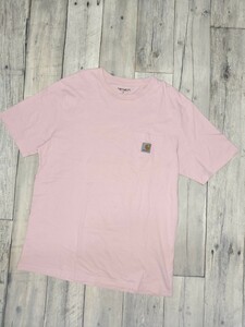 Carhartt カーハートＳ/Ｓ ポケットTシャツ ピンク L mkw.tokyo1506