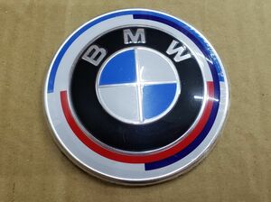 BMW 50th エンブレム ボンネット 74mm 新型 50周年 M クラシック E36E64E60E61E65E66E70E71E81E83E85E87E89E90E91E92