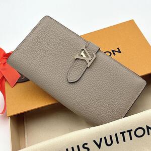 【鑑定済み】ヴィトン ヴェルティカル ウォレット ガレ バイカラー レディース オフィス LOUIS　VUITTON IC搭載 長財布 RFIDタグ