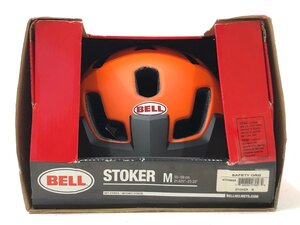 △ジャンク扱い BELL STOKER マットセイフティオレンジ ヘルメット 同梱不可 1円スタート