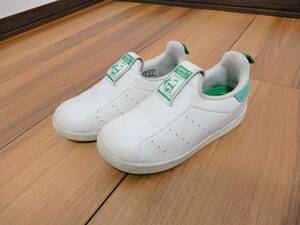 中古 アディダス スタンスミス 16ｃｍ キッズ adidas STAN SMITH スリッポン グリーン/ホワイト 白/緑