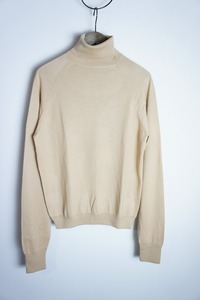 美品 正規20AW LEMAIREルメール Wool Turtleneck M203 KN191 LK105 タートルネック ニット セーター カットソー 本物 薄茶115O▲