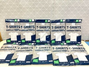 C443 アイフィット 10枚セット お肌に優しい 綿100％ グレーTシャツ Mサイズ 丸首半袖 クルーネック 胸囲 88～96 インナーTシャツ