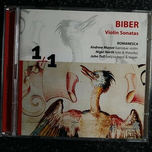 d（2CD）ロマネスカ　ビーバー　ヴァイオリン・ソナタ集　マンゼ　ROMANESCA Manze BIBER Violin Sonatas