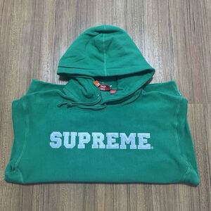 【新品 緑S 24SS Collegiate Hooded Sweatshirt】 supreme カレッジ ロゴ パーカー スウェット box logo bandana cross burberry crewneck