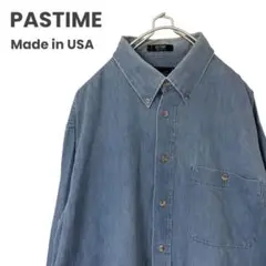 PASTIME Denim Shirt USA 無地 デニム シャツ 古着