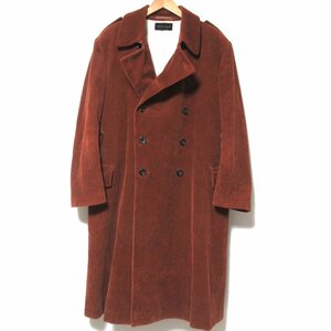 美品 96AW COMME des GARCONS コムデギャルソン ヴィンテージ ダブルブレスト コーデュロイ オーバーサイズ ロングコート ブラウン