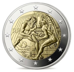 2024 フランス パリ2024 オリンピック開催記念 2ユーロ プルーフ 硬貨