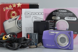 【中古】Casio カシオ EXILIM ZOOM EX-Z2000 バイオレット コンパクトデジタルカメラ 元箱付き