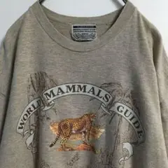 個性的 古着 アニマル 動物柄 チーター Tシャツ シングルステッチ 日本製