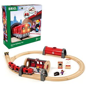 BRIO (ブリオ) WORLD メトロレールウェイセット 全20ピース 対象年齢 3歳~ (電車 おもちゃ 木製