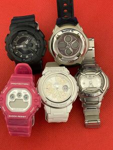 CASIO カシオ Baby-G5点まとめジャンク品管理番号1-A89