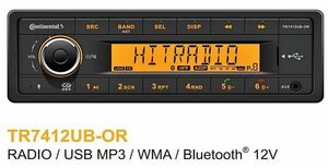 【新品】Continental TR7412UB-OR コンチネンタル オーディオ デッキ 1DIN Bluetooth 国内在庫