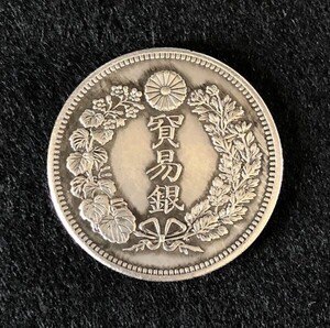 ● 貿易銀 明治10年 古銭 近代 貨幣 通貨 骨董