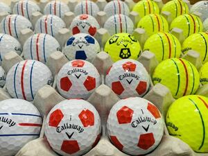 キャロウェイ クロムソフトx トリプルトラック　トゥルービスCallaway ゴルフロストボール 40個　カラーボール混合サッカーボール　