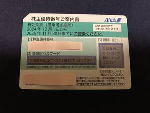 最新 ANA 国内線 株主優待券 有効期間 2024年12月１日から2025年11月30日まで 1枚 送料無料