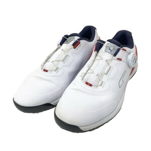 PUMA GOLF プーマゴルフ 378920 02 2023年モデル ニトロディスク ゴルフシューズ レッド ネイビー/ ホワイト系 25 [240101243163] ゴルフ