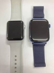 19212 ロ701-299　Apple Watch　ジャンク品　2個 まとめ　WR-50M　シリーズ3　シリーズ6　アップルウォッチ　腕時計　パーツ取り　★