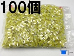 【太平洋精工 20A 黄 低背 ヒューズ 100個】 太平洋精工 送料込 LED ドライブレコーダー 接続 検索用) プリウス クラウン