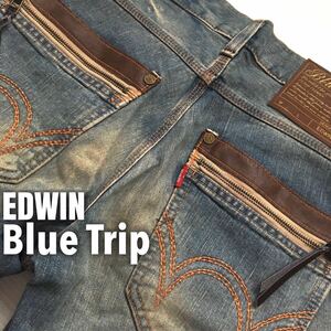 ★☆W30inch-76.20cm☆★EDWIN Blue Trip BTZ503★☆装飾&粗野 漢臭デザイン！☆★