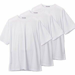 4Lサイズ 無地 Tシャツ ホワイト ビッグサイズ 吸水速乾 3枚セット まとめ売り 大きいサイズ メンズ レディース ユニセックス 白