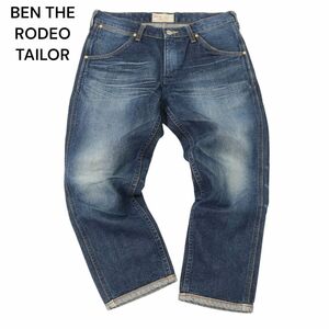 BEN THE RODEO TAILOR ラングラー メンズビギ別注★ 加工 クロップド丈 テーパード デニム パンツ ジーンズ Sz.29　メンズ　C4B02425_6#P