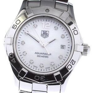 タグホイヤー TAG HEUER WAF1415 アクアレーサー 10Pダイヤ デイト クォーツ レディース _802172