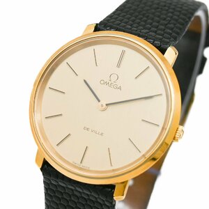 1円 OMEGA オメガ DE VILLE デヴィル 手巻き ゴールド 金文字盤 GP 腕時計 メンズ ラウンド ブランド ウォッチ Watch 0449820240611